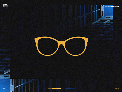 The Eyes abstract blue challenge design eyes geometry glasses gradient illustration reading shape space