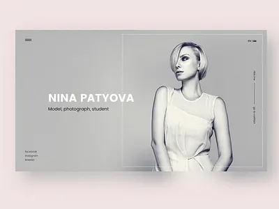 Hero for female model website fashion female hero model ui uidesign webdesign