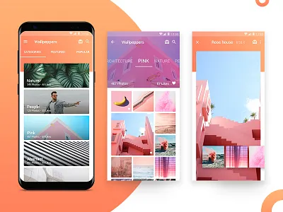 Wallpeppers app android app gradient interface mobile ui ux