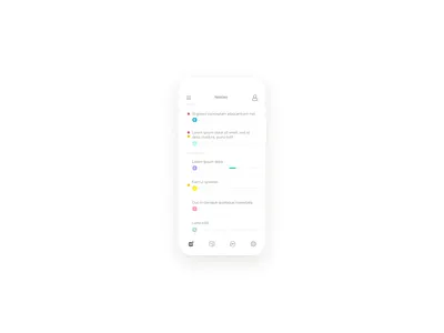 App app bright color flat ios iphone list minimal simple task ui