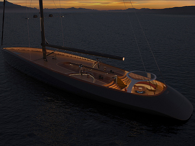 Grafito - sailing yacht graphene ocean ship wood yacht