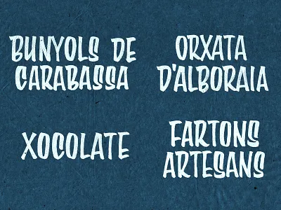 Local Products brushlettering brushpen churros horchata signpainting signwriting single stroke casual valencia