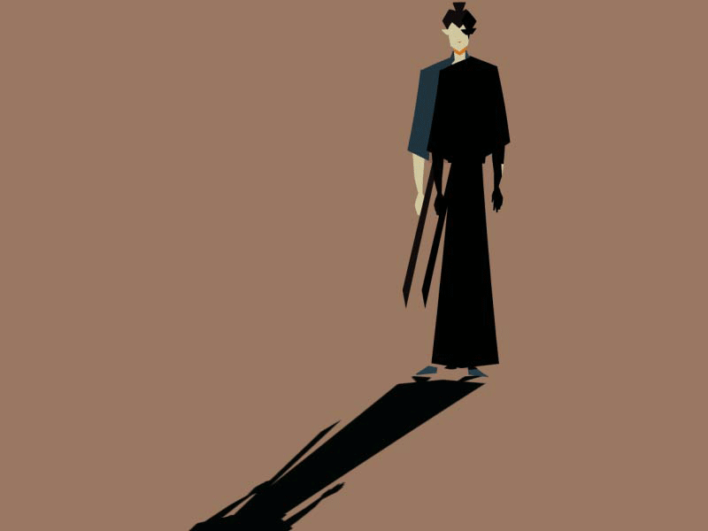 Samurai ready stance animation explainer video fight scene graphic design motion design motion graphics samurai