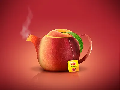 Peach Tea concept peach tea