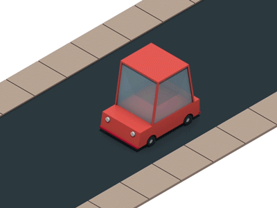 Speed Bump bump c4d car flat isometric simple speed