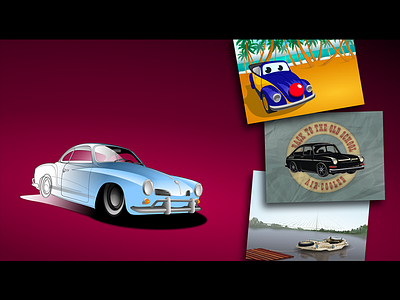 Aircooled aircooled car maestral vector drawing vw