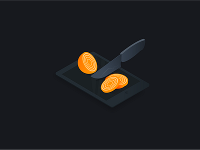 Other use for Ipads adobe illustration illustrator kitchen knife oopsie orange vector