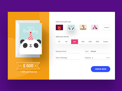 Gift Card Desktop UI cards color creative design giftcard gifts illustration ui ux web