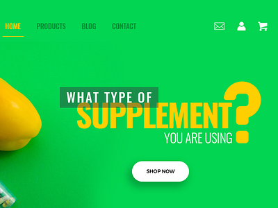 Yofit Ecommerce landing page typography webpage