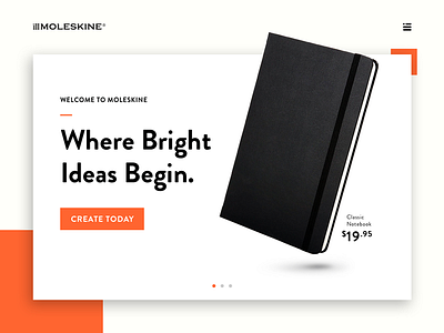 Daily UI #003 - Landing Page 003 daily ui landing page moleskine ui ui design