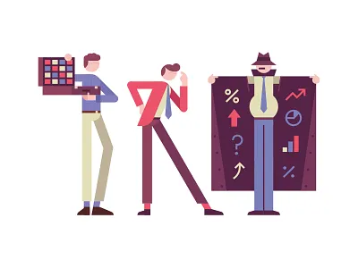 Don't be blinded... character editorial illustration magazine rates spot illustration spy vector