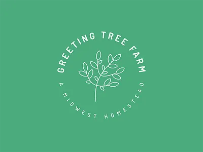 Greeting Tree Farm Logo brand branding design farm graphic graphic design green identity leaf logo organic tree