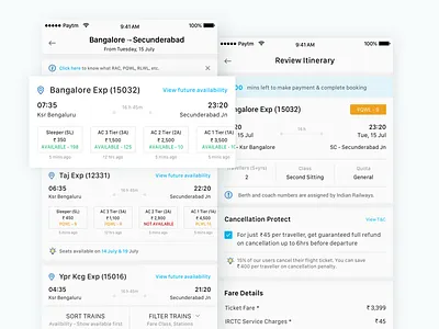 Paytm - Trains app booking mobile train travel