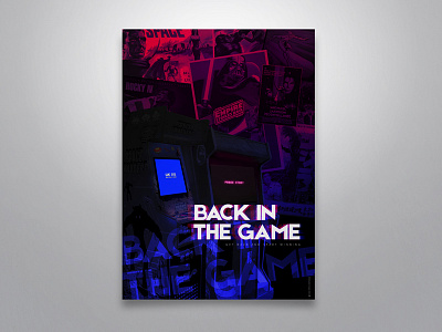 Poster "Back in the Game" design digital glitch illustrator photoshop