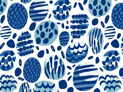 Blue Dots dots marushabelle ornamental pattern sea