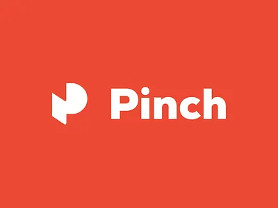 Pinch branding logo logo design p logo pinch red slice visual identity workmark