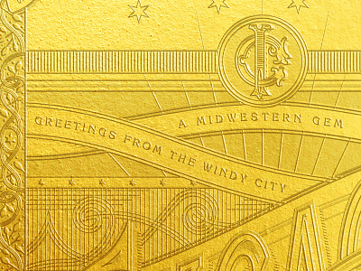 A Midwestern Gem foil lettering plaque typography