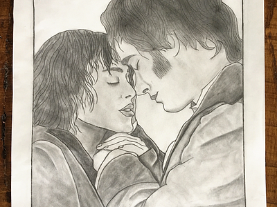 Elizabeth Bennet & Mr. Darcy elizabeth bennet movies mr. darcy pencil pride and prejudice shading sketch