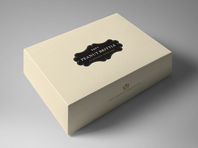 The Davenport Hotel candy logo packaging peanut brittle