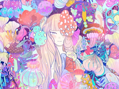 Bacteria bacteria digital art illustration ilustracion rainbow vector art