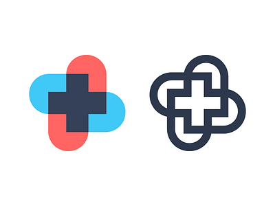 Cross 2 cross health hospital logo mark medical symbol