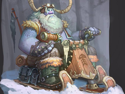 Nordic biker biker character fantasy nordic snow