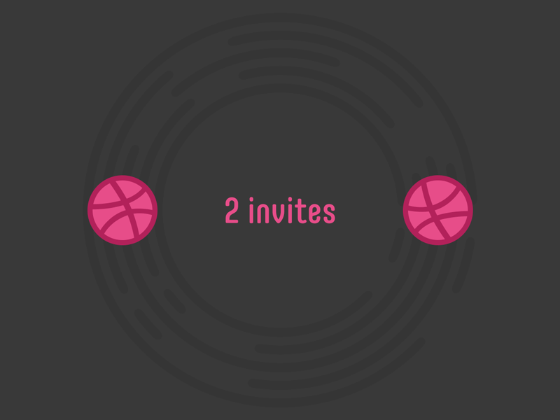 Two Dribbble Invites animated draft dribbble invitation invite invites motion