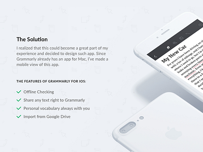 Grammarly for iOS gets new award app award clean grammarly ios minimal modern simple ui ux