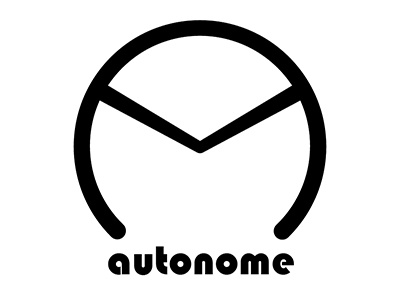 Autonome a auto logo personal self driving typography unused