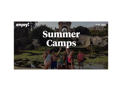 Enjoy Summer Camps website design artdirection identity uiux webdesign