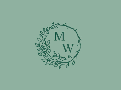 Marie Windsor Icon branding green icon leaves photographer photography wreath