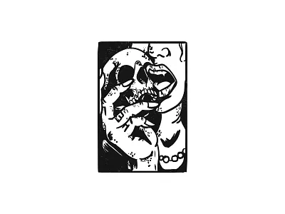 Vampire apparel branding logo minimal skull