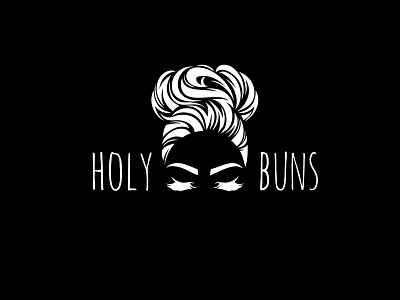 Holy Buns logo buns hair salon holy logo