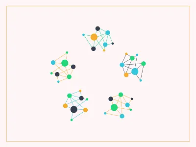 Dream Teams blue data visualization eddy eddy hr green pink team teamwork tesani