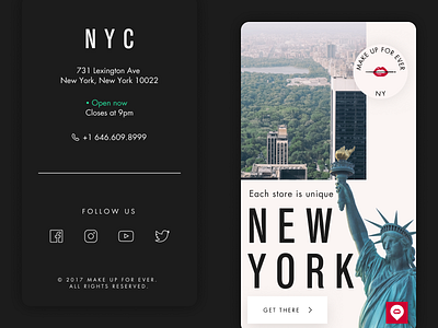 Fashion landing - Mobile black box components elegant minimal mobile new york promo promotion shadow ui ux