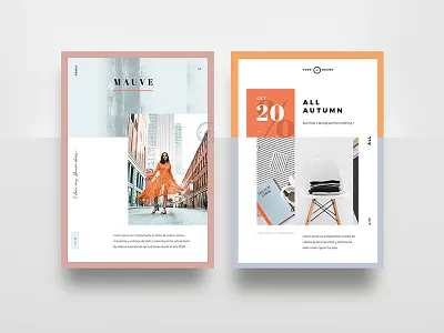 Play time a4 composition fashion flyer grid orange poster