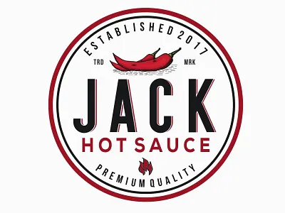 Jack Hot Sauce Logo Concept design handdraw hot logo mature vintage