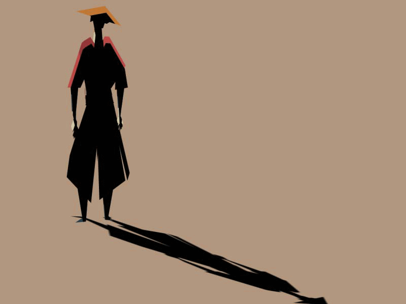 Samurai shadow experiment animation explainer video fight scene graphic design motion design motion graphics samurai