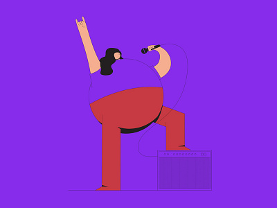 Rockstar character design illustration rockn roll