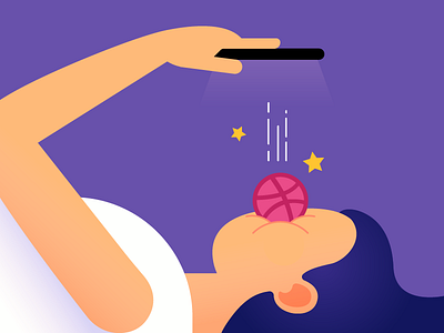 Hello Dribbble debut design illustration