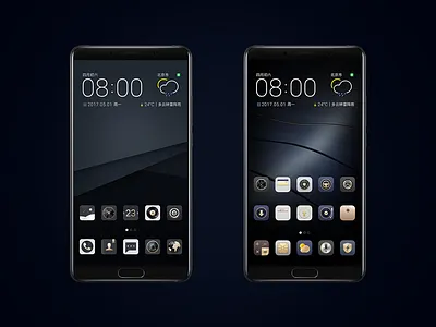 Theme book clock illustration map message phone ui