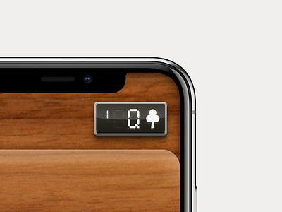 Playing Cards - Opponent's Play design iphone lcd display playing cards skeuomorphism ui design