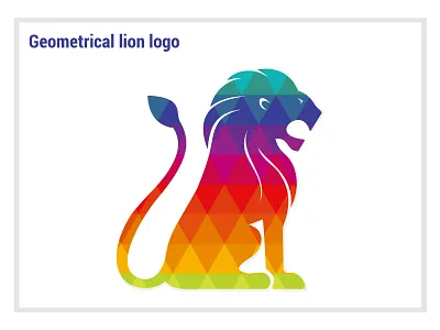 Geometrical Lion Logo geometrical illustration lion logo poly polygonal triangles