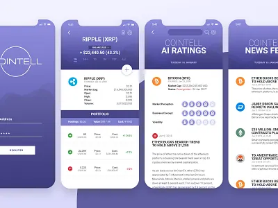 Coin App app application blockchain crypto cryptocoins cryptocurrency currency portfolio wallet