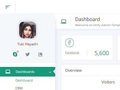 Unifyadmin admin dashboard