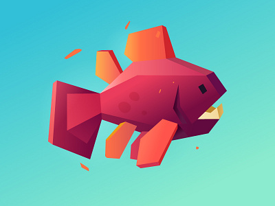 Coelacanth fish illustration vector