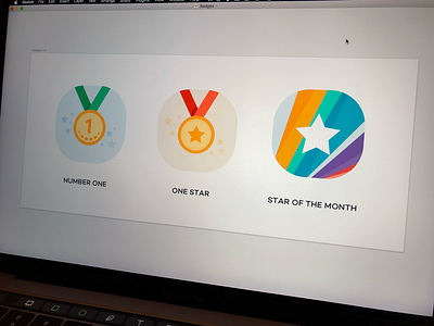 WIP Badge Design award badge fun product design ui ux