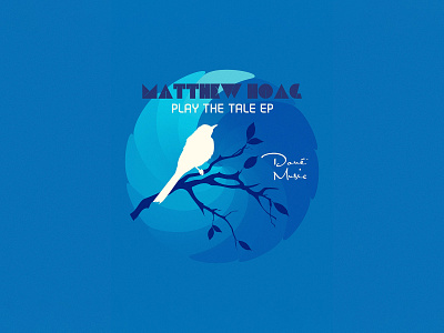 Logo Design & Vinyl Artwork for DOUÉ MUSIC artwork banner bird blue shades. branding cover digital electronic graphic design house music illustration label logo music print vinyl