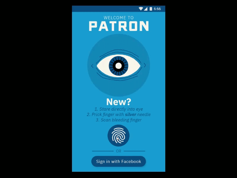 Daily Ui 001 Sign Up blood dailyui eye interaction patron sign up ui