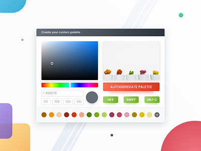 Daily UI #060 - Color Picker clean color daily dailyui flat generator inspiration minimal palette picker ui ux